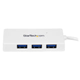 StarTech.com ST4300MINU3W interface hub USB 3.2 Gen 1 (3.1 Gen 1) Type-A 5000 Mbit/s Hvid
