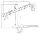 iiyama DS1002D-B1 skærmbeslag og -stativer 81,3 cm (32") Skrivebord Sort