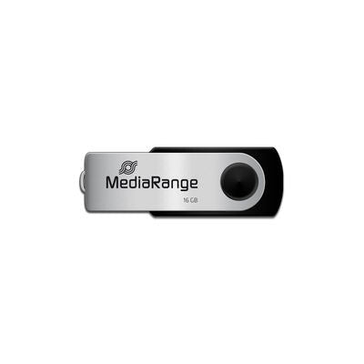 MediaRange MR910-3 USB-nøgle 16 GB USB Type-A 2.0 Sort, Sølv