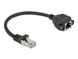 DeLOCK 86998 netværkskabel Sort 0,25 m Cat6a S/FTP (S-STP)