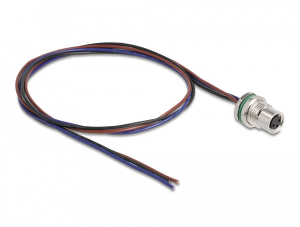 DeLOCK 80146 sensor- & aktuatorkabel 0,5 m M8 Sort