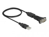 DeLOCK 61506 kabel kønsskifter USB A RS-232 Sort