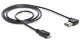 DeLOCK 3m USB 2.0 A - micro-B m/m USB-kabel USB A Micro-USB B Sort