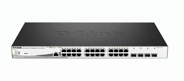 D-Link DGS-1210-28MP/E netværksswitch Administreret L2 Gigabit Ethernet (10/100/1000) Strøm over Ethernet (PoE) 1U Sort, Grå