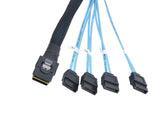 Prokord SATA-0021 Serial Attached SCSI (SAS)-kabel 0,5 m Sort, Blå