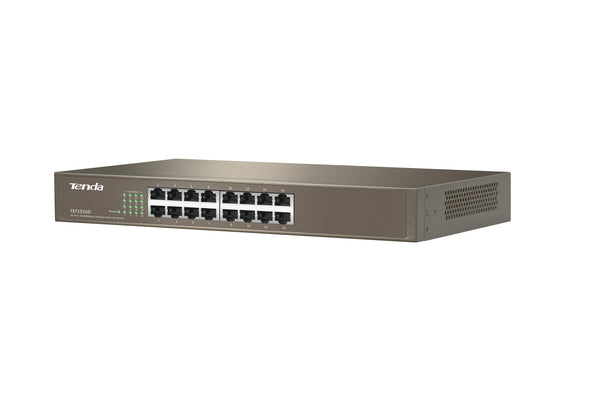 Tenda TEF1016D netværksswitch Ikke administreret Fast Ethernet (10/100) Grå