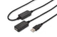 Digitus DA-73102 USB-kabel USB 2.0 20 m USB A 0,48 Gbit/sek. Sort