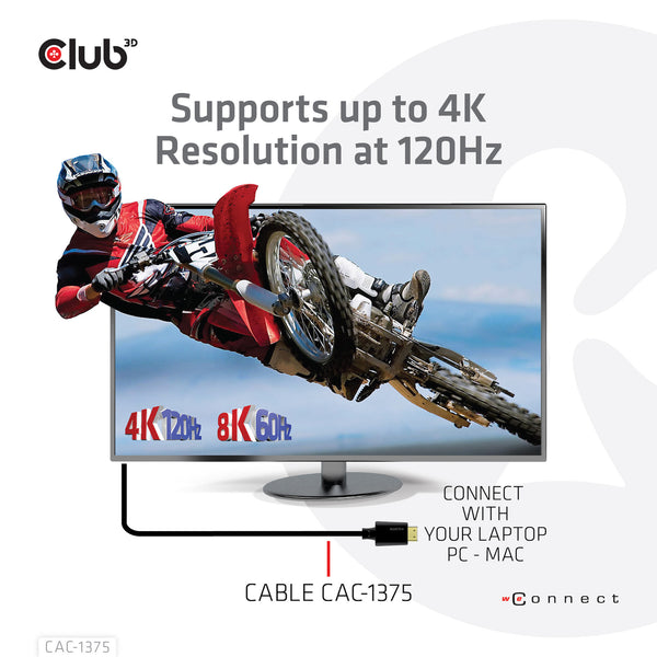 CLUB3D CAC-1375 HDMI-kabel 5 m HDMI Type A (Standard) Sort