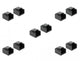DeLOCK 86470 dækning af sokkel RJ-45 Sort 10 stk