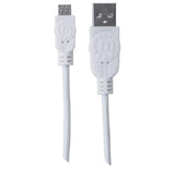 Manhattan 323987 USB-kabel USB 2.0 1 m USB A Micro-USB B 0,48 Gbit/sek. Hvid