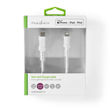 Nedis CCGW39650WT10 Lightning kabel 1 m Hvid