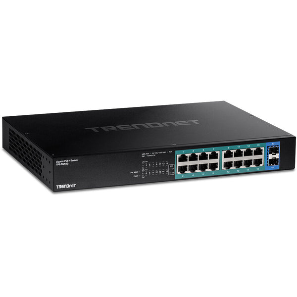 Trendnet TPE-TG182 netværksswitch Gigabit Ethernet (10/100/1000) Strøm over Ethernet (PoE) 1U Sort