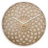 NeXtime 3149BE Væg- og bordur Kvartsur Cirkel Beige, Hvid