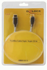DeLOCK FireWire A/B, 2.0m 2 m Grå