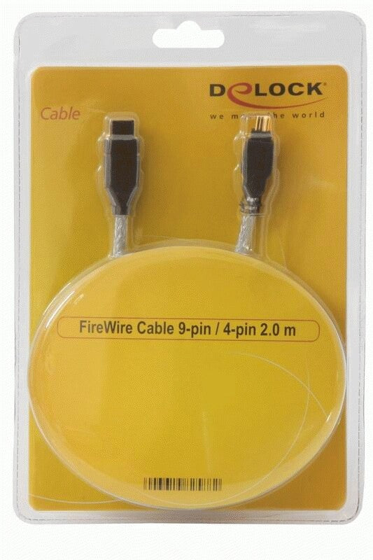 DeLOCK FireWire A/B, 2.0m 2 m Grå