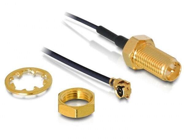 DeLOCK RP-SMA WL antenna I-PEX M / RP-SMA F Sort