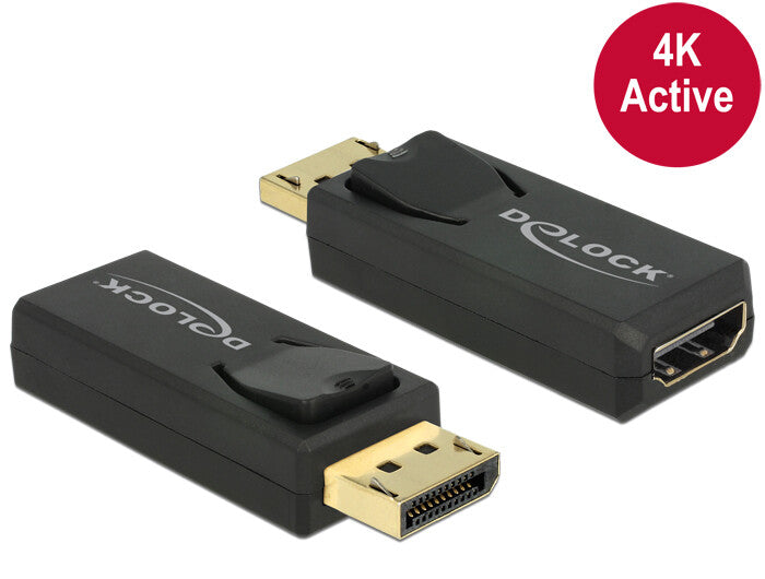DeLOCK 65573 kabel kønsskifter Displayport 1.2 HDMI Sort