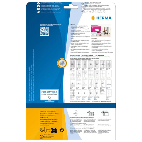 HERMA 8831 print etiket Hvid Selvklæbende printeretiket