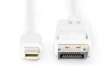 Digitus AK-340102-030-W DisplayPort kabel 3 m Mini DisplayPort Hvid