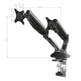 iiyama DS3002C-B1 skærmbeslag og -stativer 68,6 cm (27") Skrivebord Sort