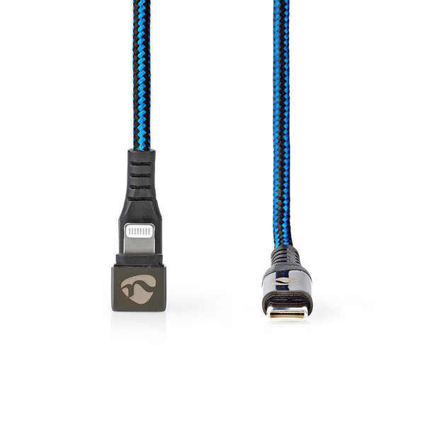 Nedis GCTB39650AL10 Lightning kabel 1 m Sort, Blå