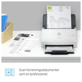 HP ScanJet Pro 3000 s4 Skanner med papir-tilførsel 600 x 600 dpi A4 Sort, Hvid