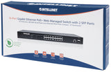 Intellinet 561341 netværksswitch Administreret L2+ Gigabit Ethernet (10/100/1000) Strøm over Ethernet (PoE) 1U Sort