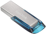 SanDisk Ultra Flair USB-nøgle 128 GB USB Type-A 3.2 Gen 1 (3.1 Gen 1) Blå, Sølv