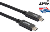 Cirafon USB3.1 CM-CM 05 USB-kabel USB 3.2 Gen 1 (3.1 Gen 1) 0,5 m USB C 100 W Sort