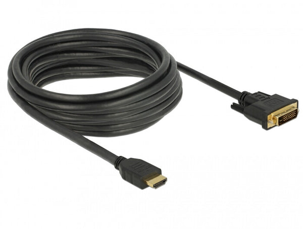 DeLOCK 85656 videokabel adapter 5 m HDMI Type A (Standard) DVI Sort