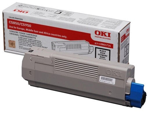 OKI 43865724 tonerpatron 1 stk Original Sort