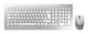 CHERRY DW 8000 tastatur Mus inkluderet Kontor RF trådløst QWERTZ Tysk Sølv, Hvid