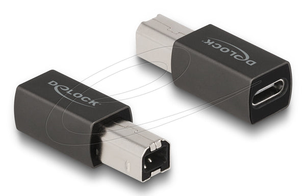 DeLOCK 65839 kabel kønsskifter 1 x USB Type-C 1 x USB 2.0 Type-B Anthracit