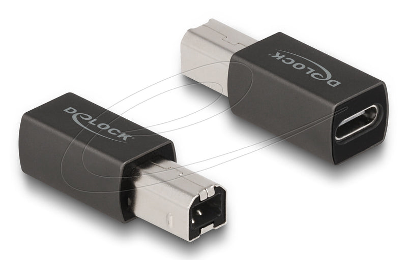 DeLOCK 65839 kabel kønsskifter 1 x USB Type-C 1 x USB 2.0 Type-B Anthracit