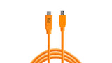 Tether Tools CUC2515-ORG USB-kabel USB 2.0 4,6 m USB C Micro-USB B 0,48 Gbit/sek. Orange