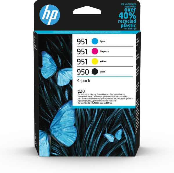 HP Originale -blækpatroner, 950 sort/951 cyan/magenta/gul, 4 stk.