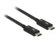 DeLOCK 84844 USB-kabel USB 3.2 Gen 2 (3.1 Gen 2) 0,5 m USB C 40 Gbit/sek. Sort