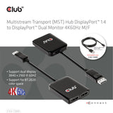 CLUB3D CSV-7220 videokabel adapter 1 m DisplayPort HDMI + DisplayPort Grå