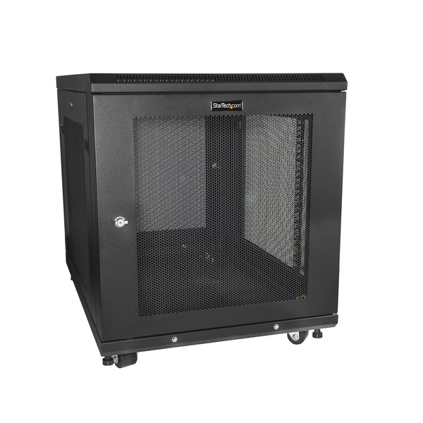 StarTech.com RK1233BKM stativ 12U Fritstående reol Sort