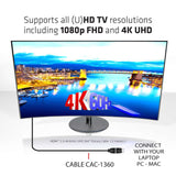 CLUB3D HDMI 2.0 4K60Hz UHD 360 Degree Rotary cable 2m/6.74ft