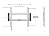 Multibrackets 1008 tv-beslag 165,1 cm (65") Sort