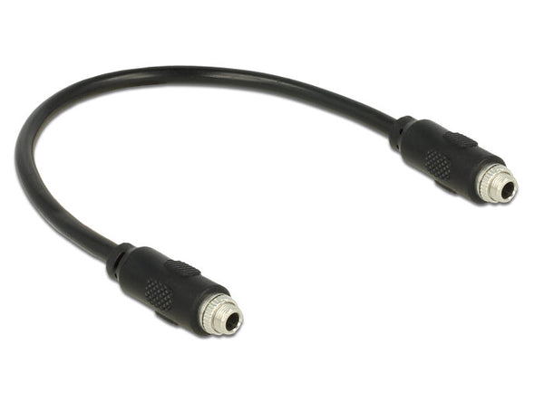 DeLOCK 0.25m, 2x3.5mm lydkabel 0,25 m 3.5mm Sort