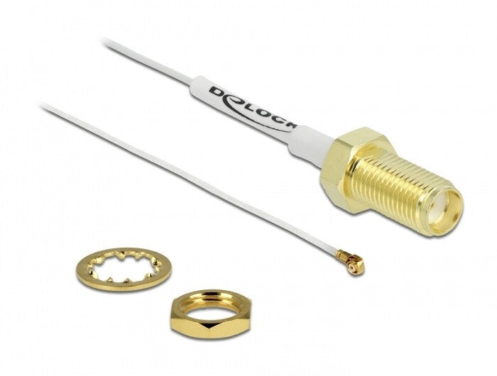 DeLOCK 89052 koaxial kabel 0,2 m SMA MHF 4 Hvid