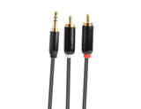 Prokord AUDIO-0028 lydkabel 3 m 3.5mm 2 x RCA Sort