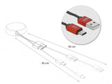 DeLOCK 85819 USB-kabel USB 2.0 0,92 m USB A USB C Sort, Rød