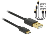 DeLOCK 83680 USB-kabel USB 2.0 USB A Micro-USB B Sort