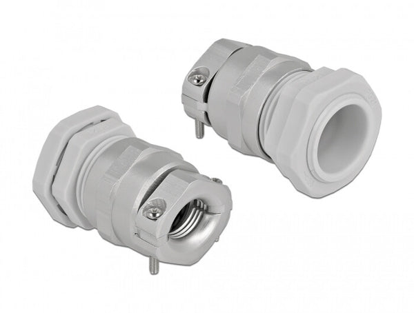 DeLOCK 60360 kabelforskruning Grå Metal, Plast 1 stk