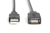 Digitus DA-73100-1 USB-kabel USB 2.0 10 m USB A 0,48 Gbit/sek. Sort