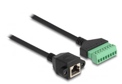 DeLOCK 66054 netværkskabel Sort, Grøn 0,3 m Cat6 U/UTP (UTP)