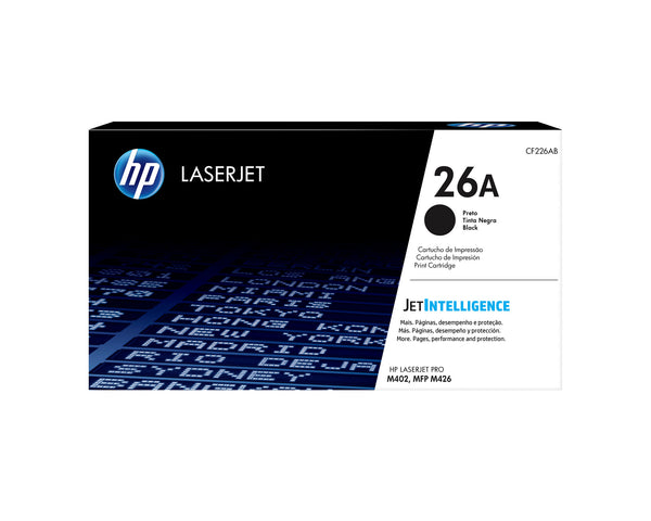 HP Original 26A LaserJet-tonerpatron, sort